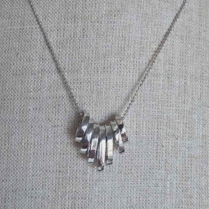 Contemporary Silver-Tone Multi Bar Necklace - Women's Jewelry